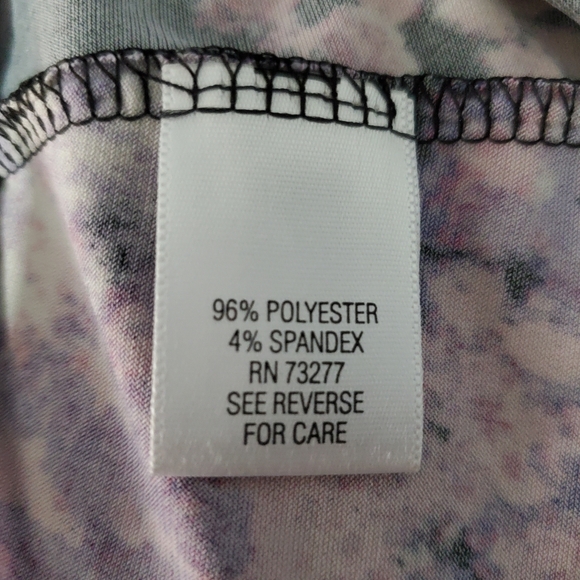 Apt. 9 Purple Pink and Black Floral Midi Dress Size M - Picture 7 of 7